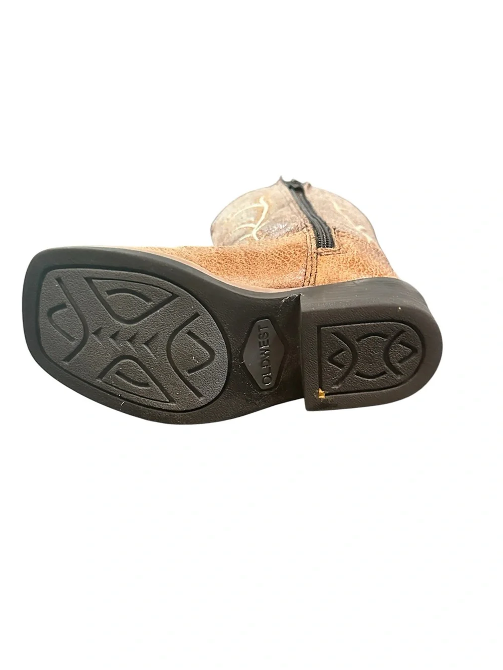 Jama Old West - Child/Toddler - Crackle Brown Cowboy Boots VB1013 Size 6.5-D